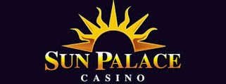 Sun Palace U.S. online casino main logo and safety and responsible player information
